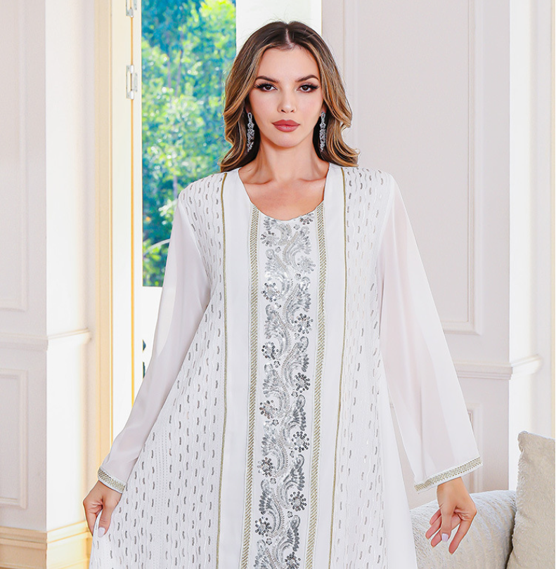 Muslim Long Robe Dress Middle Eastern Clothing Long Sleeve Gown