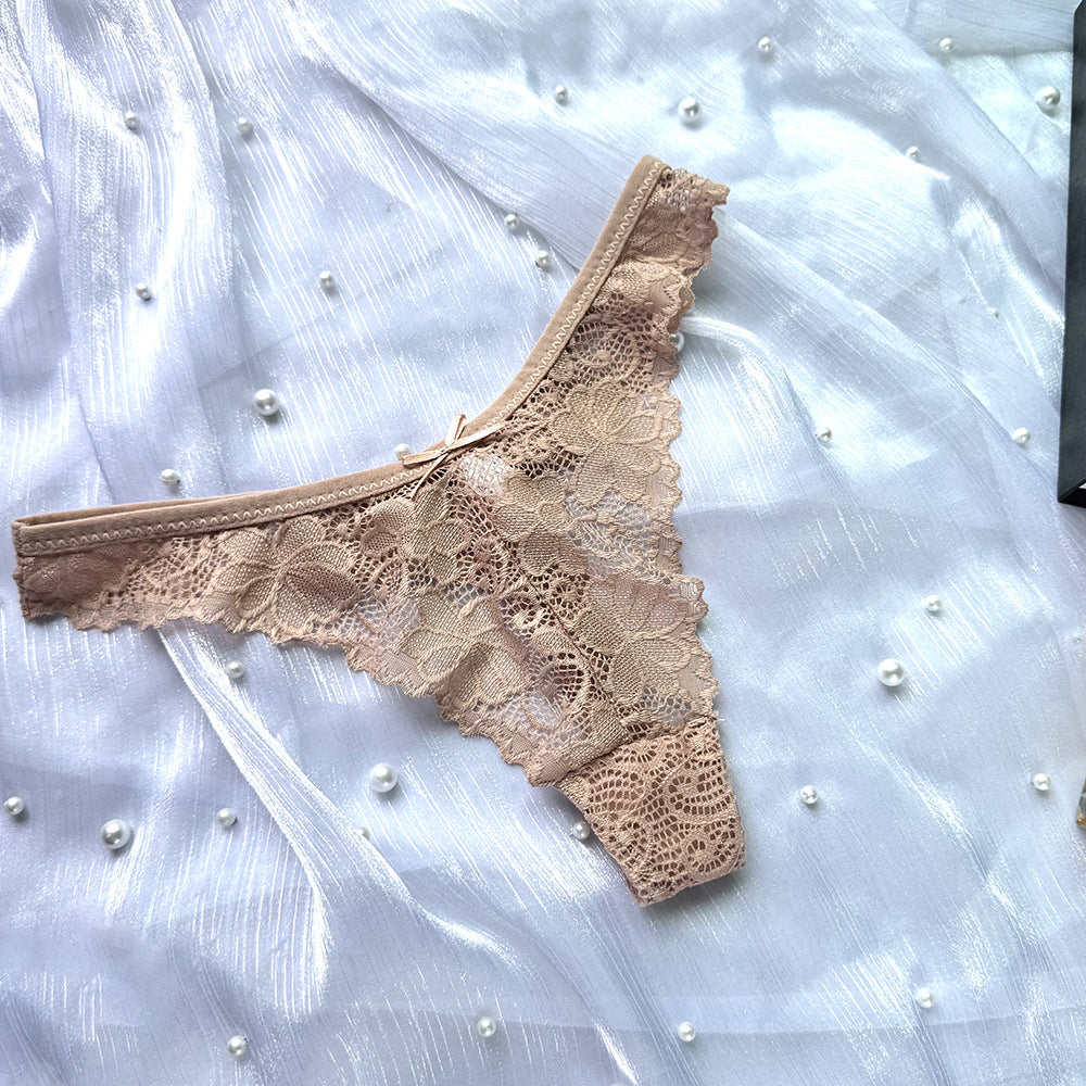 Lingerie Panties Lace Low Waist Pure Cotton G-String Women's Underwear