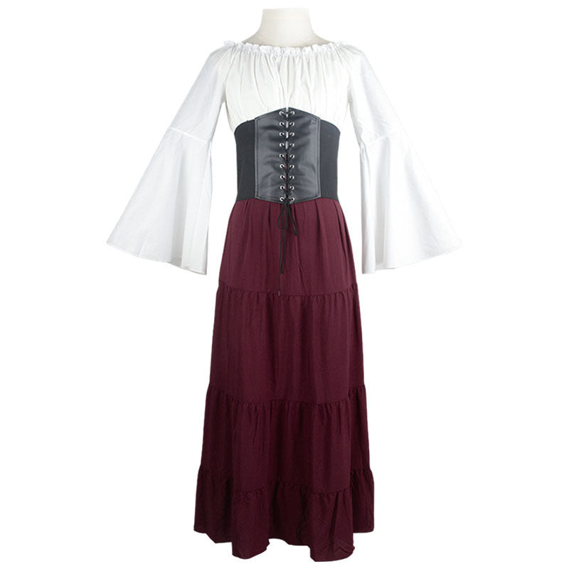 Victoria Long Dress  Long Sleeve Dress Renaissance Robe Medieval Dress