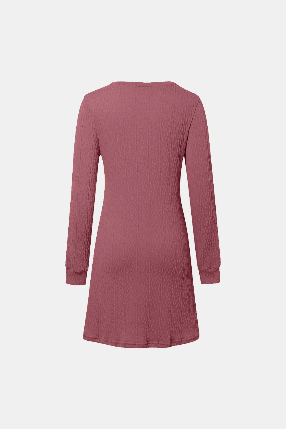 Solid color texture long sleeved elegant French dress women's dress
