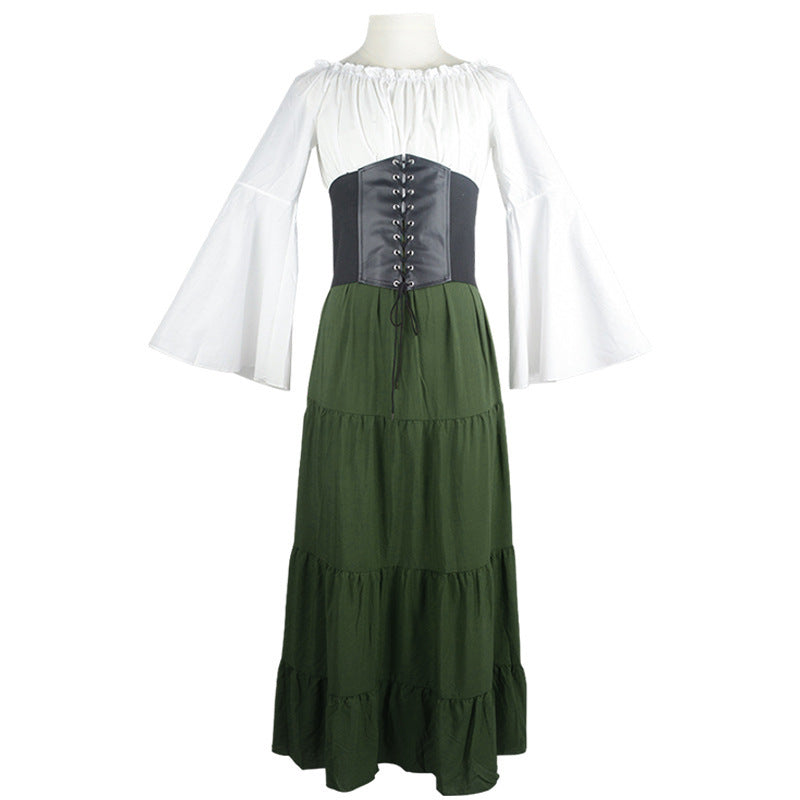 Victoria Long Dress  Long Sleeve Dress Renaissance Robe Medieval Dress