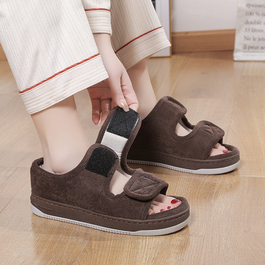 Home Linen Breathable Large Size Cloth Sandals For The Elderly