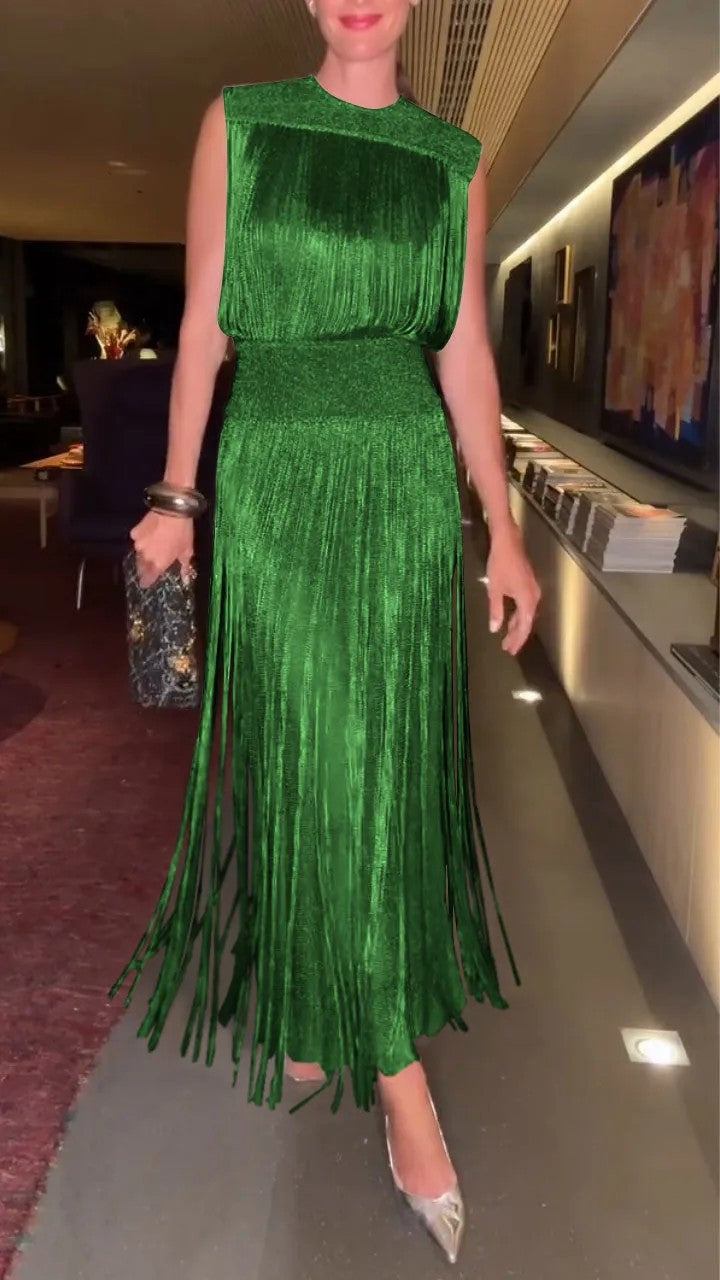 Tassel Dress Party Sleeveless Dress