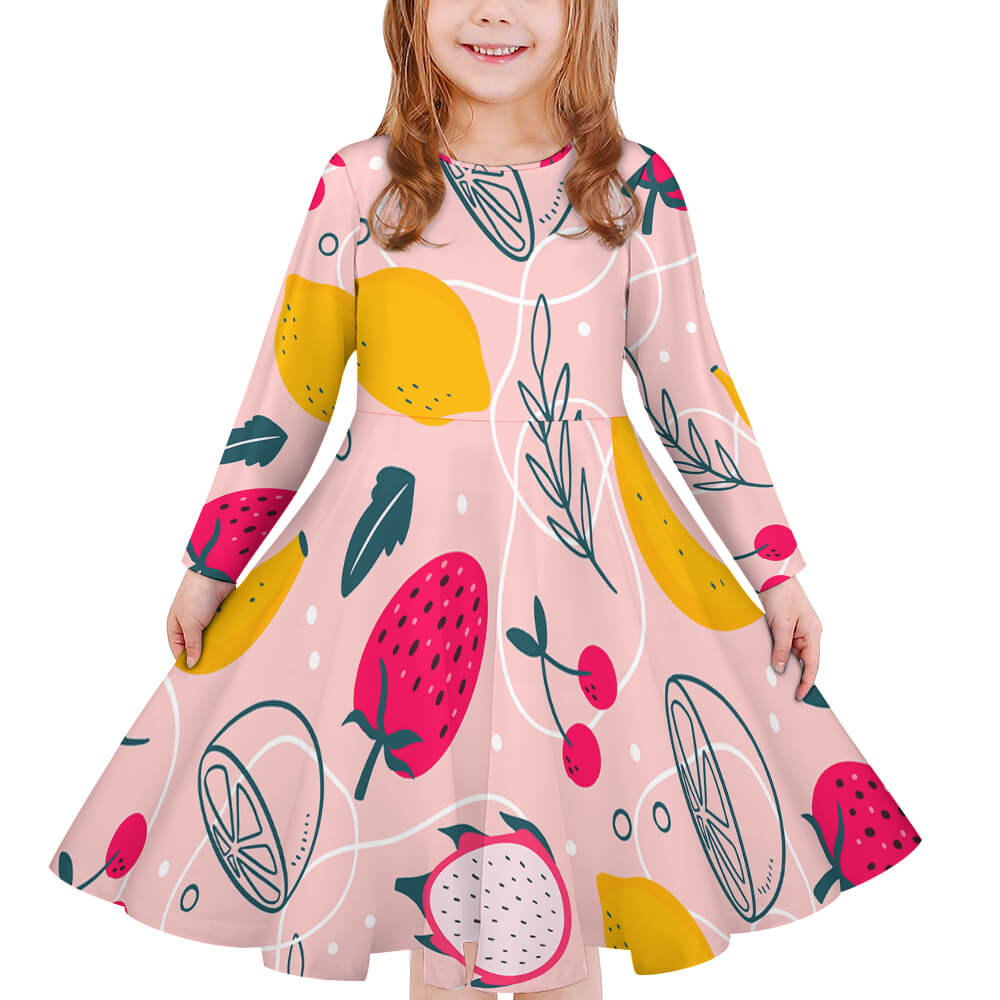 Girls' long sleeve dress