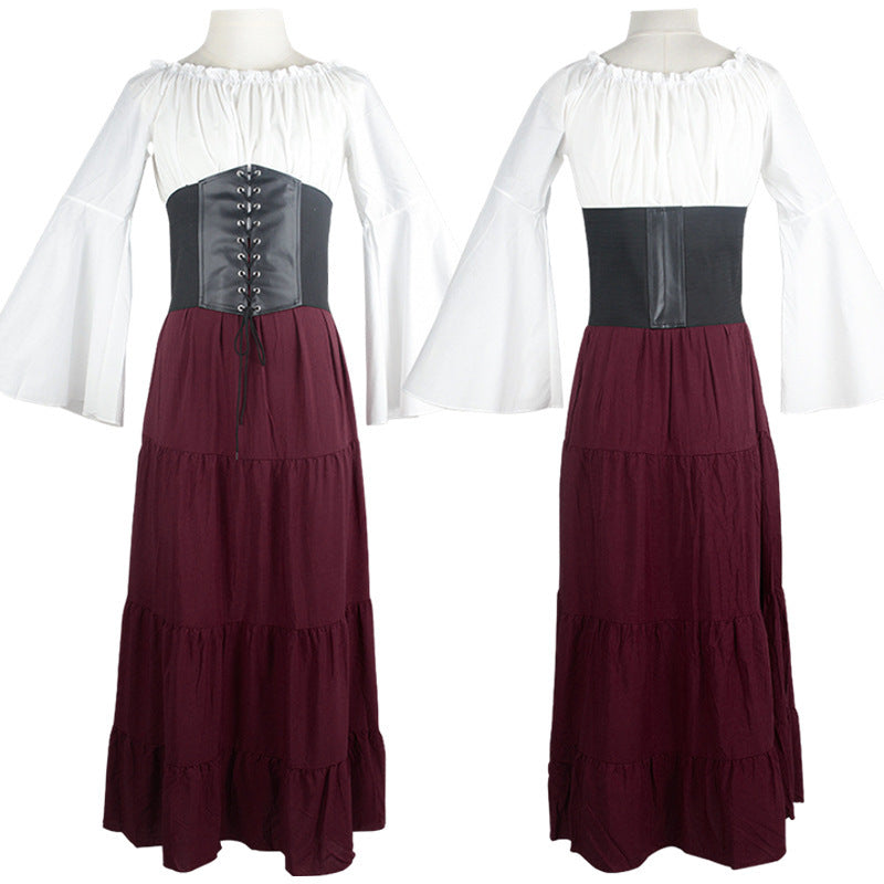 Victoria Long Dress  Long Sleeve Dress Renaissance Robe Medieval Dress