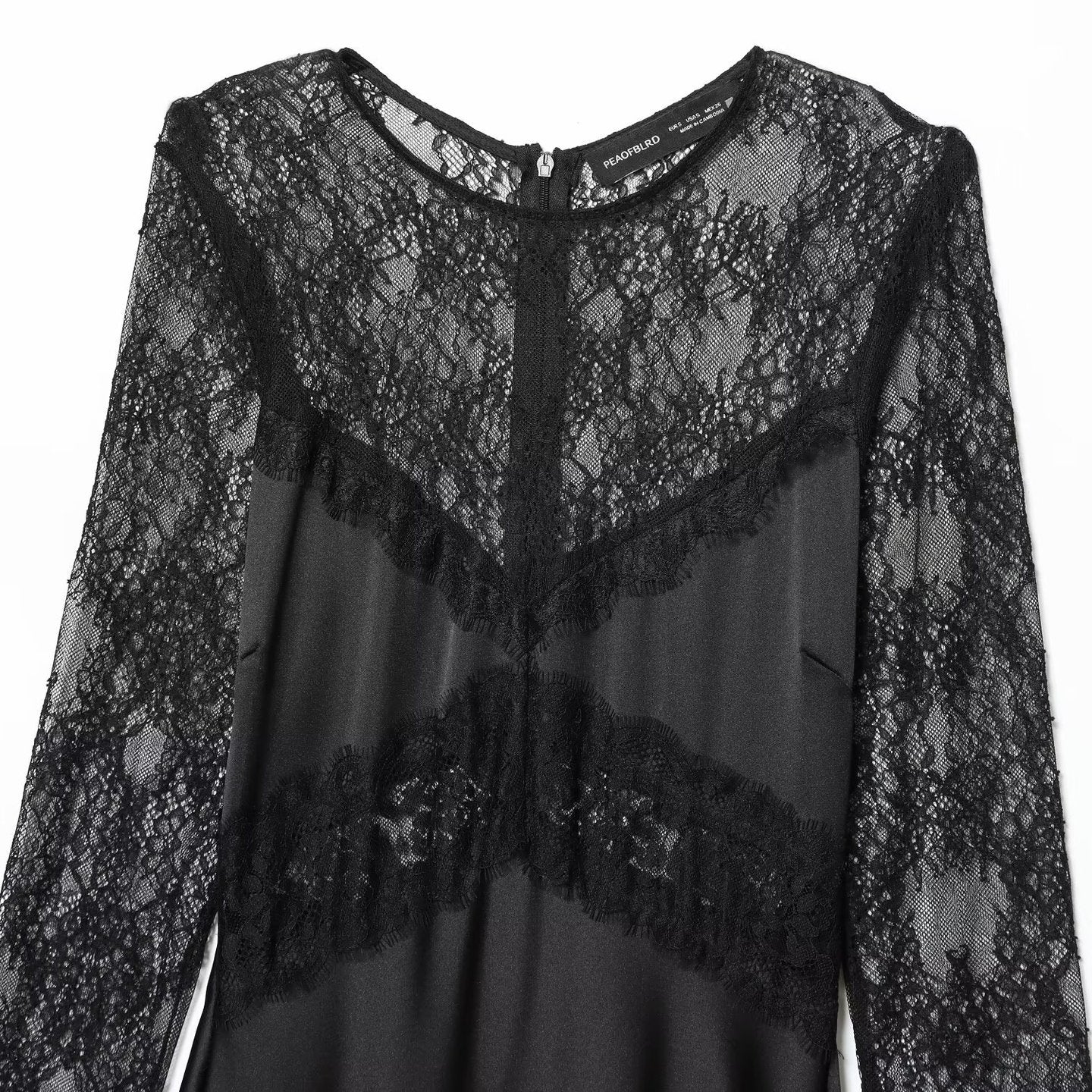 Chic Lace Spliced Long Dress Women Fashion StyleElegant Casual Dress