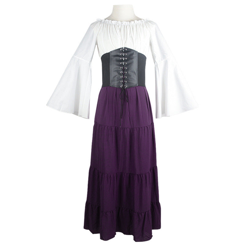 Victoria Long Dress  Long Sleeve Dress Renaissance Robe Medieval Dress