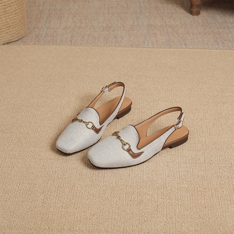 Women's Korean-style Fashion Closed Toe Casual Metal Chain Sandals