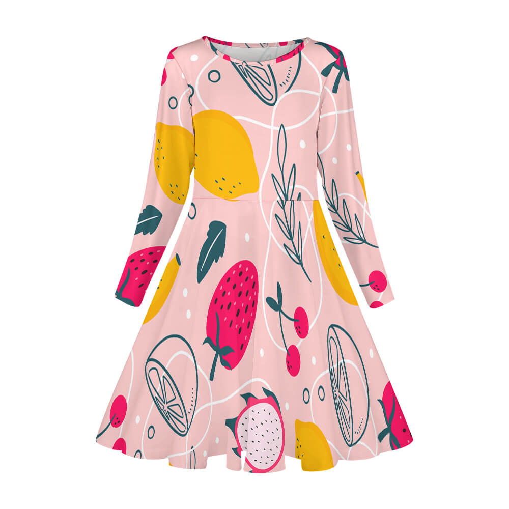 Girls' long sleeve dress