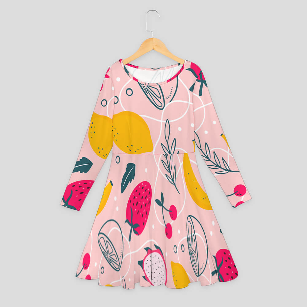 Girls' long sleeve dress