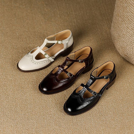 Retro Brogue Womens Shoes In British Style