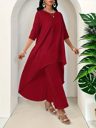 Womens Relaxed-fit Three-quarter-sleeve Top