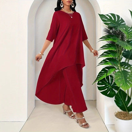 Womens Relaxed-fit Three-quarter-sleeve Top