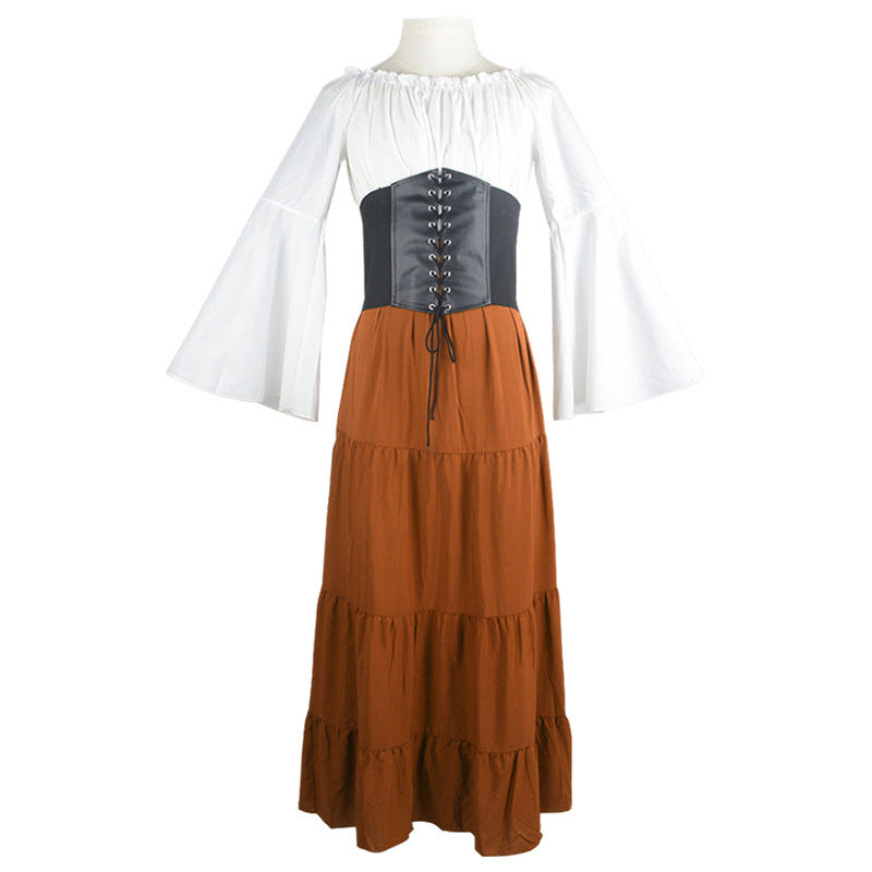 Victoria Long Dress  Long Sleeve Dress Renaissance Robe Medieval Dress