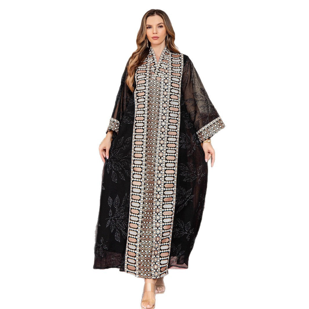 Long Robe Women's Abaya Elegant Long Dress Middle East Clothing Dubai Dress