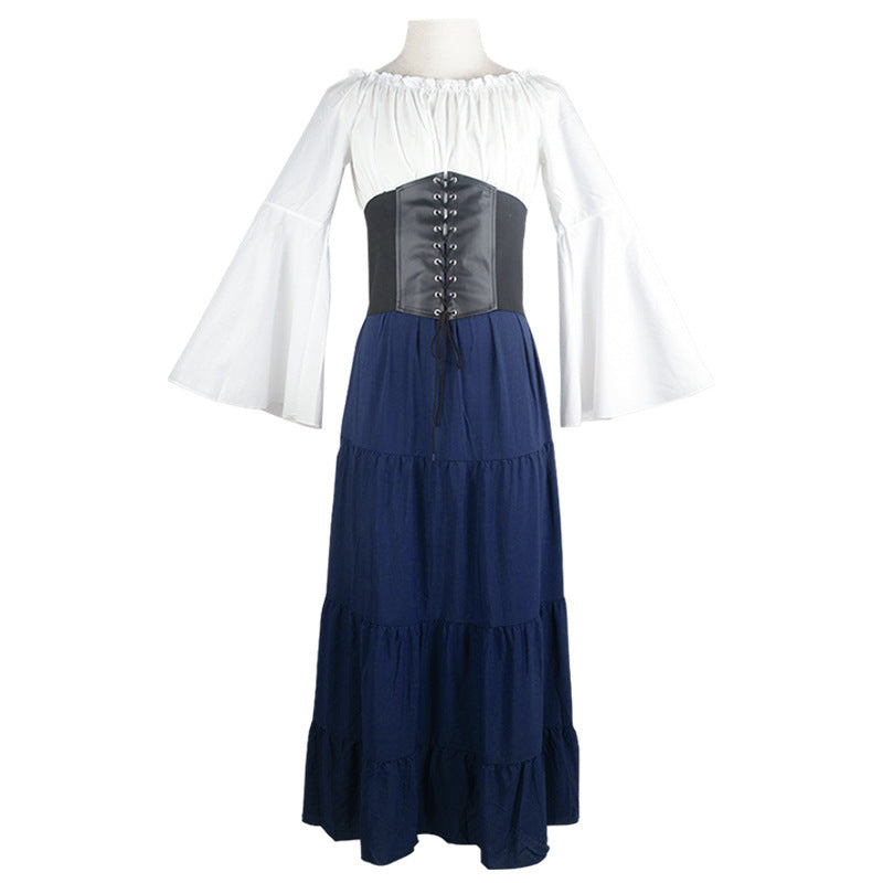 Victoria Long Dress  Long Sleeve Dress Renaissance Robe Medieval Dress