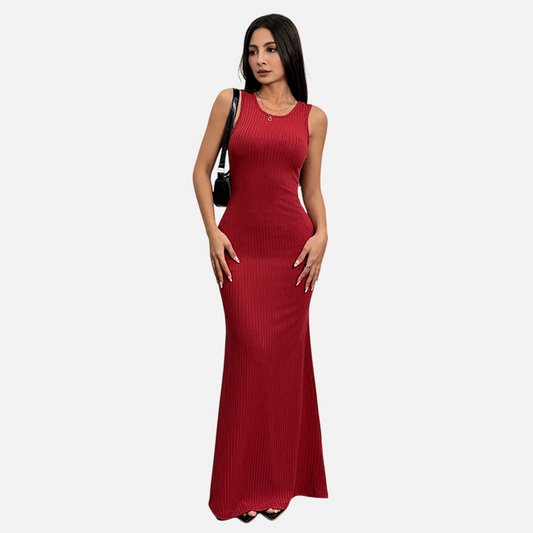 Women's sexy socialite style dress with backless design banquet long dress