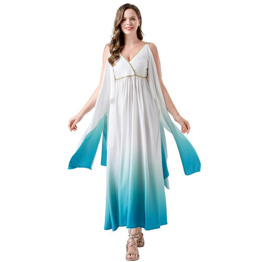 Adult Women's Halloween Cosplay Egyptian Greek Goddess Middle Eastern Costume Party Role Play Dress