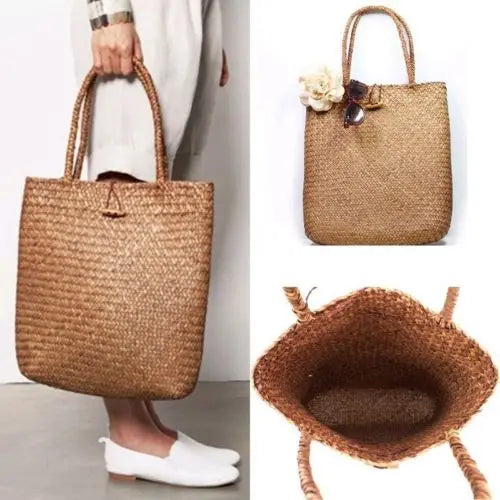 Womens Summer Straw Large Tote Bag Crossbody Beach Shoulder Bag Handbag