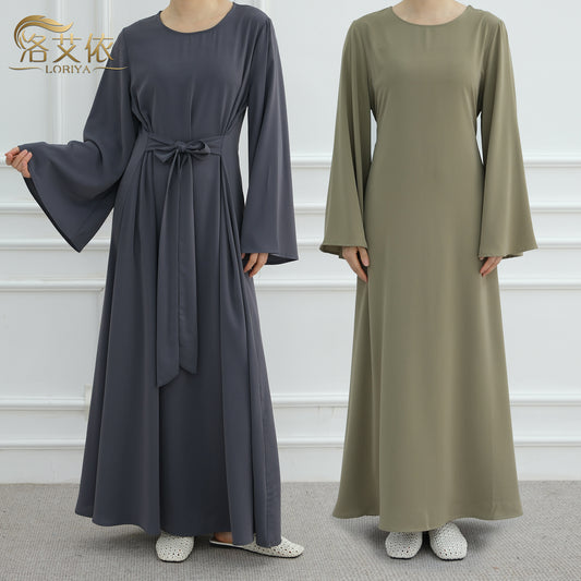 Middle East Simple Solid Color dress