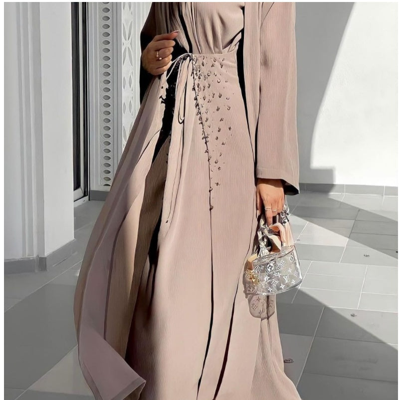 Middle East Dubai Solid Color Three-piece Suit