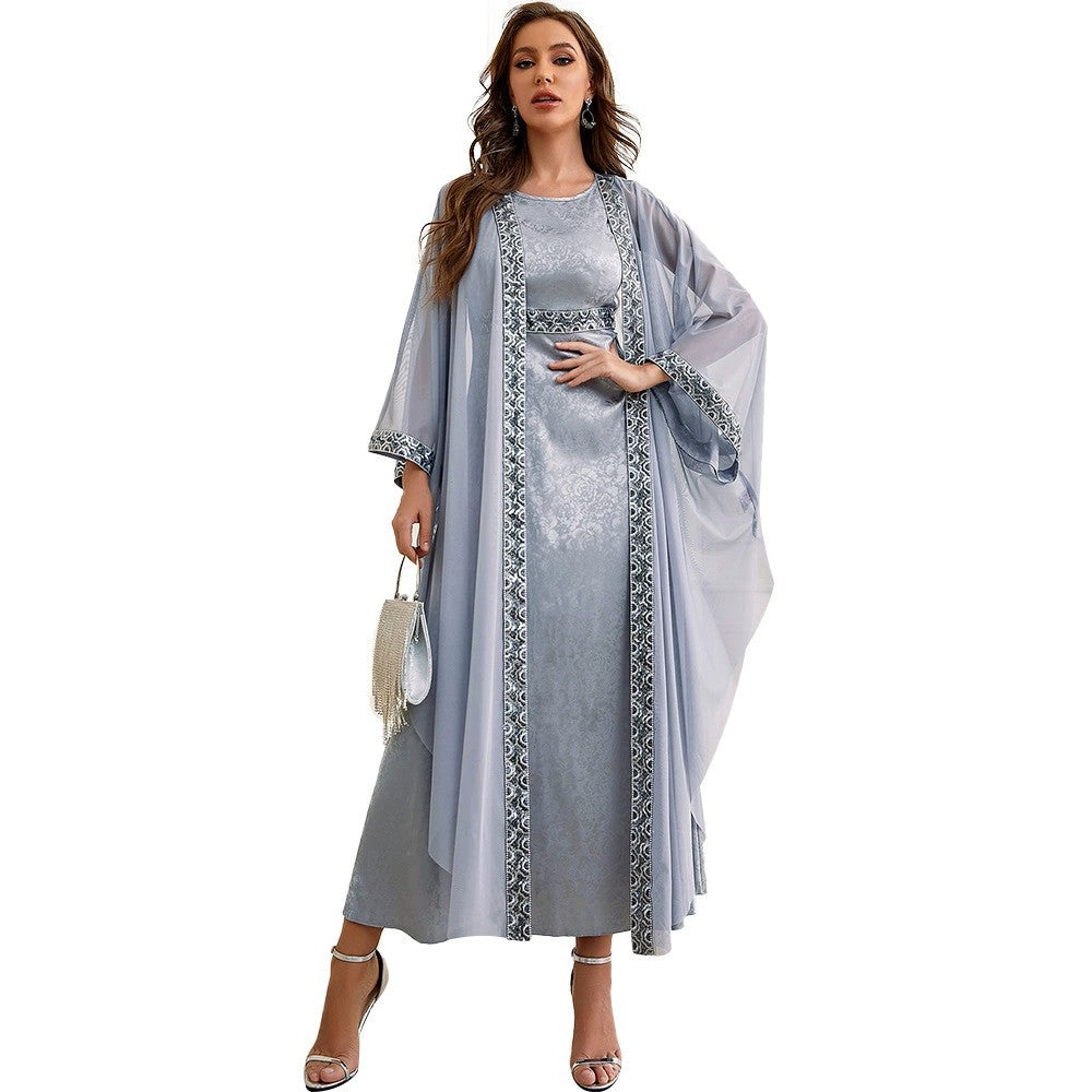 Autumn Muslim New Middle East Embroidery Set Female Side