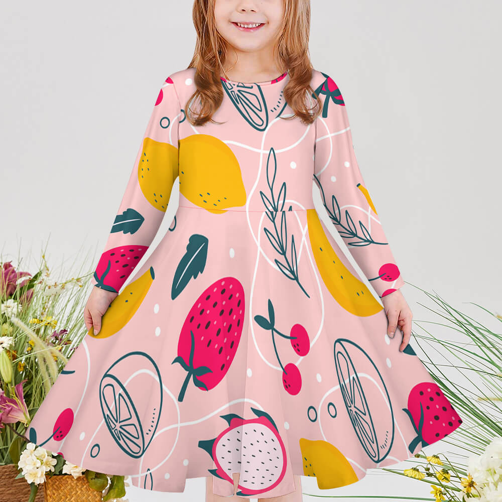 Girls' long sleeve dress