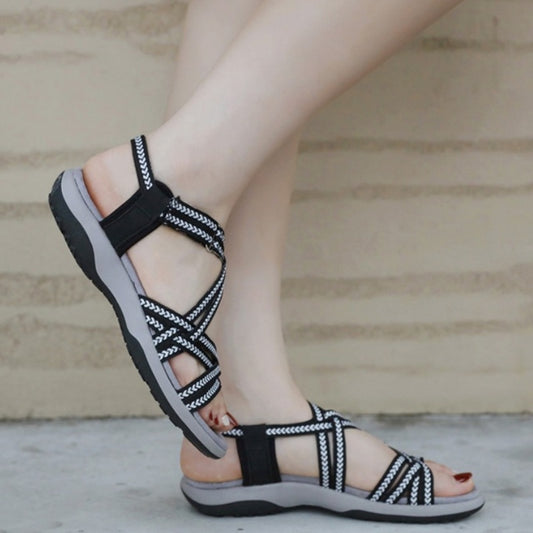 Sports Printed Casual Velcro Plus Size Women's Sandals